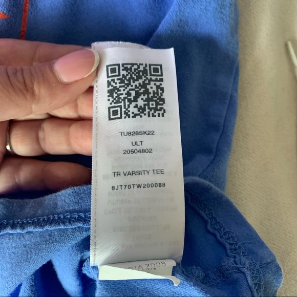 True Religion Graphic Logo Striped Sleeve T-Shirt - Picture 9 of 12